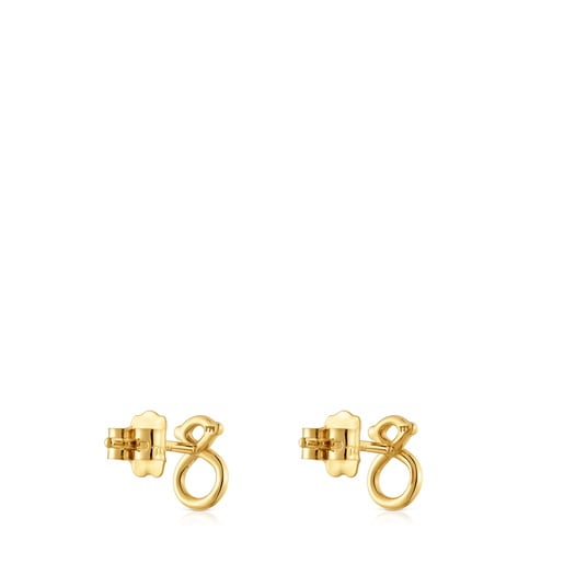 8 mm 9kt gold bear-motif Earrings TOUS Infinity