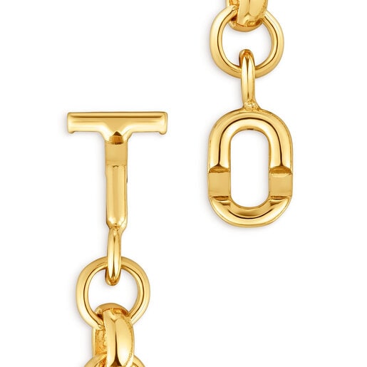 Braçalet cadena amb bany d'or 17,5 cm TOUS MANIFESTO