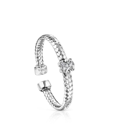 Light Ring in White Gold with Diamonds