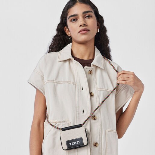 נרתיק TOUS Empire Cotton בינוני בצבע בז'