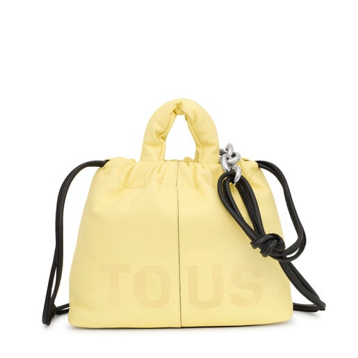 Medium yellow leather One-shoulder bag TOUS Cloud