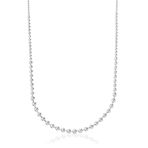 Long silver Necklace Gloss