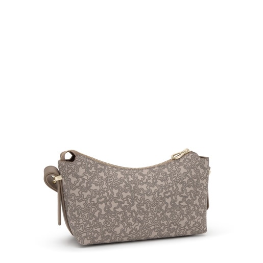 תיק צד Kaos Mini Lines בינוני בצבע חום-אפרפר