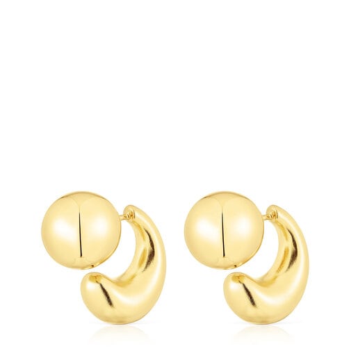 Aretes aro con baño de oro 18 kt sobre plata TOUS Balloon