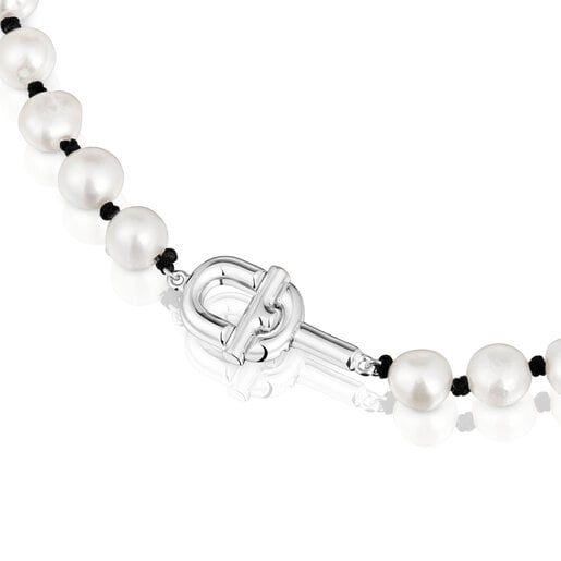 black pearls cm Necklace MANIFESTO TOUS | 44 cultured TOUS with nylon