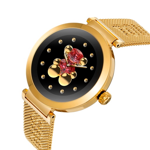 Smartwatch with gold-colored steel bracelet TOUS S-CONNECT
