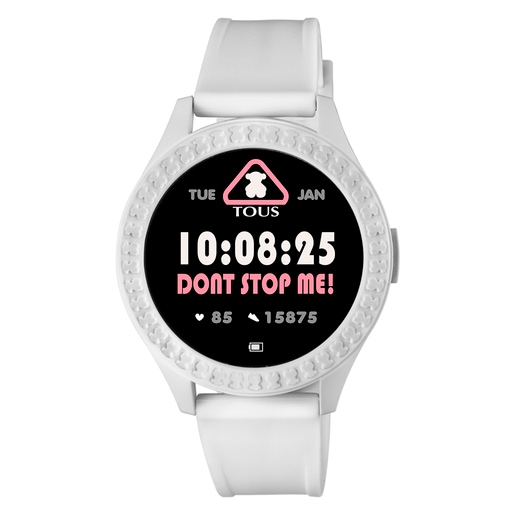 Rellotge smartwatch de polsera Smarteen Connect amb corretja de silicona blanca