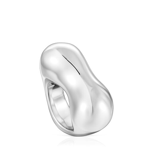 Bague bombée cœur Tabit en argent