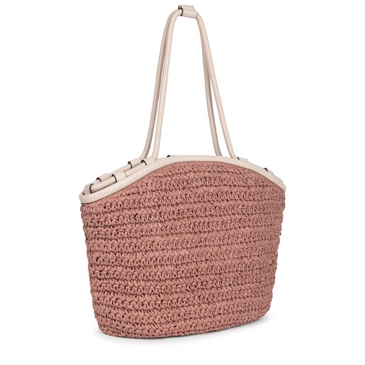 Pink and beige TOUS Craft Tote bag