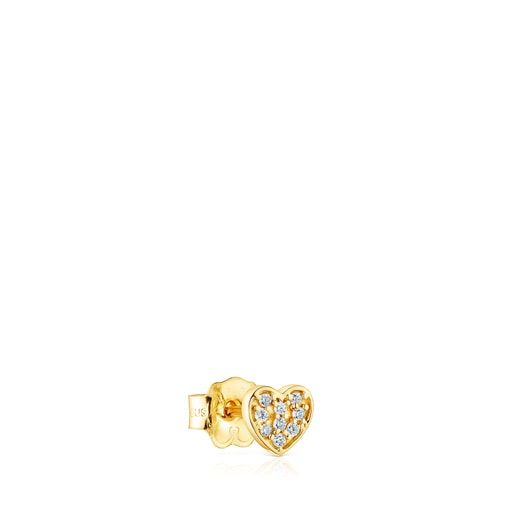 Gold Les Classiques Earring with diamonds | TOUS