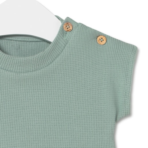 Baby bodysuit with skirt in Classic mist