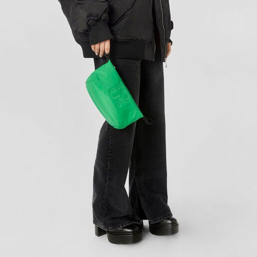 グリーンカレーのメイクポーチ TOUS Balloon Soft