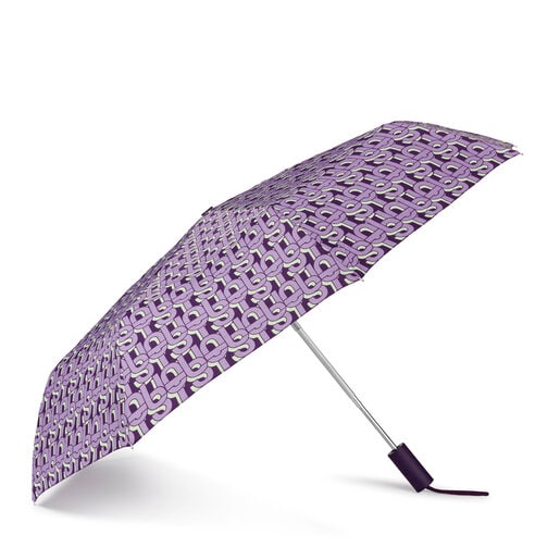 Fiołkowo-różowa składana parasolka TOUS MANIFESTO