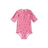 Girls one-piece swimsuit with long sleeves in Kaos pink