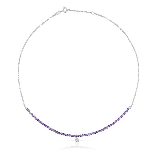 Silver and amethyst Necklace Bold Bear | TOUS