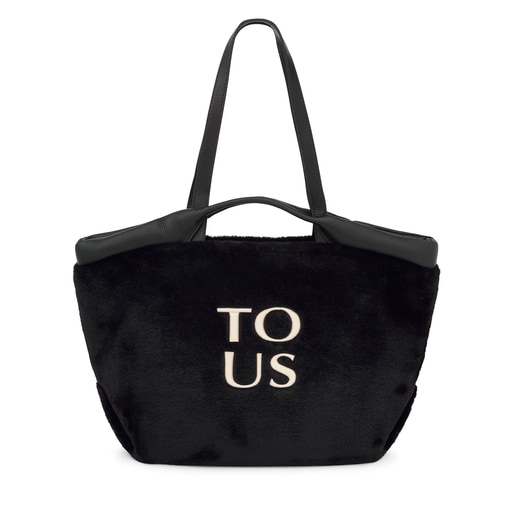 Bolso Tous Pelo Negro Large Black TOUS Balloon Wild Tote Bag TOUS