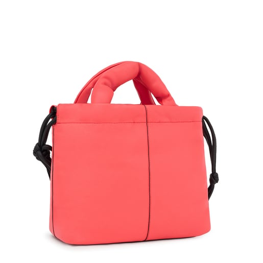 Medium coral-colored leather TOUS Cloud One-shoulder bag