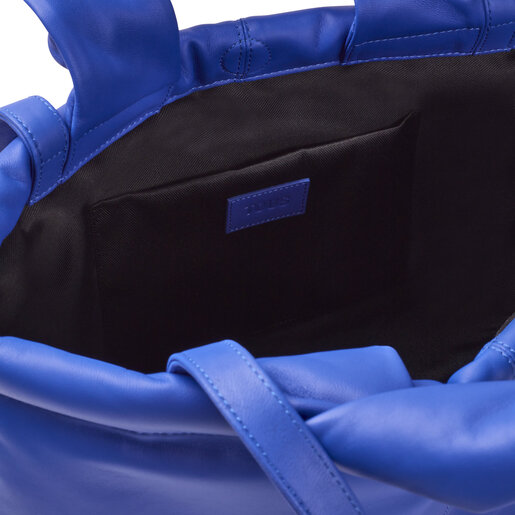 Τσάντα shopper TOUS Dolsa από δέρμα σε μπλε ελεκτρίκ
