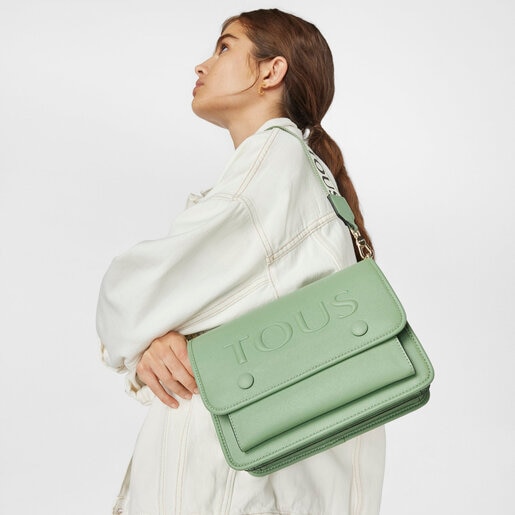תיק צד TOUS La Rue Audree בגודל בינוני בצבע חאקי