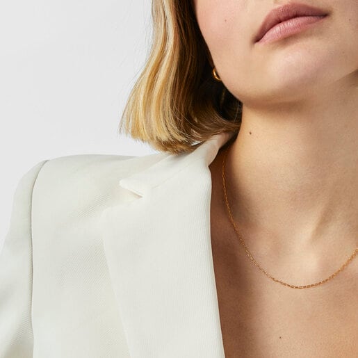 TOUS Silver vermeil TOUS Basics rectangular link Choker | Plaza Las Americas