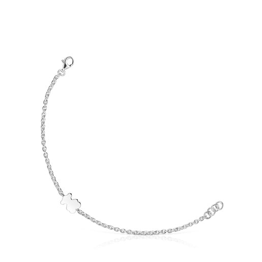 Bracciale a catena in argento con charm a orsetto in argento Sweet Dolls