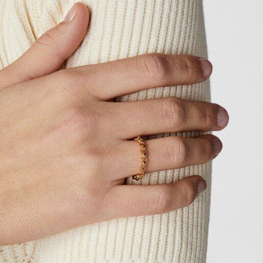Anillo con baño de oro 18 kt sobre plata TOUS Calin