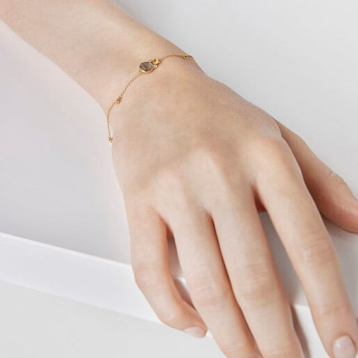 Gold Virtual Garden Bracelet with labradorite and gemstones