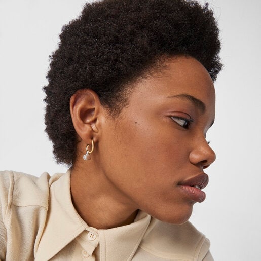 Two-tone Luah heart Earrings
