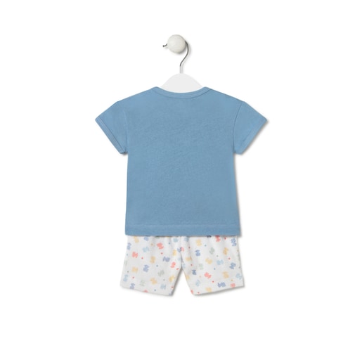 Conjunto de bebé niño Star azul celeste