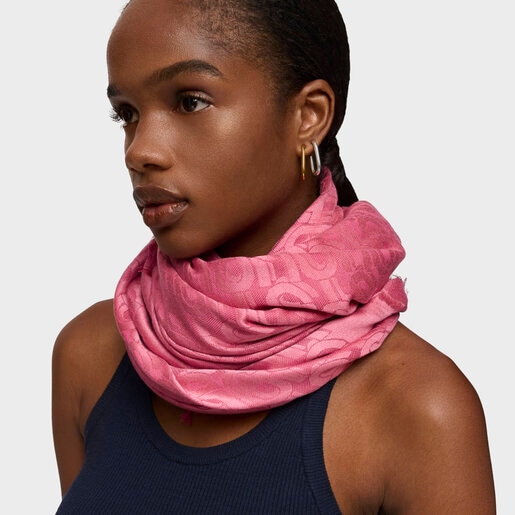 Large square pink Scarf TOUS MANIFESTO