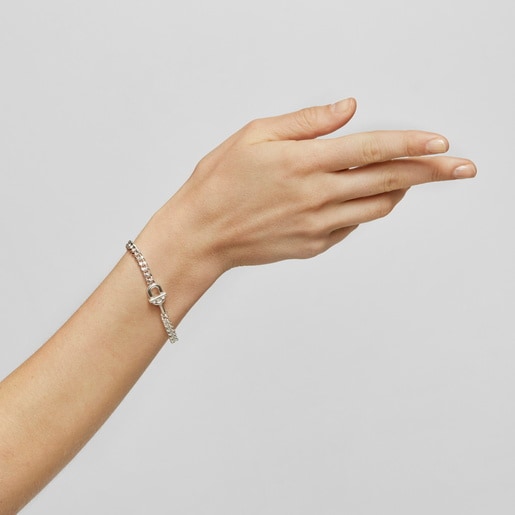Pulsera barbada de plata TOUS MANIFESTO