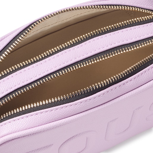 モーブカラーのクロスボディ・レポーターバッグ TOUS La Rue