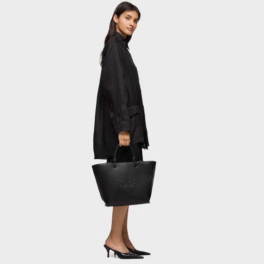 Medium black Tote bag TOUS La Rue New