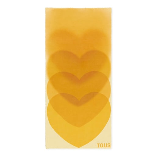 Foulard giallo senape TOUS Blurry Heart