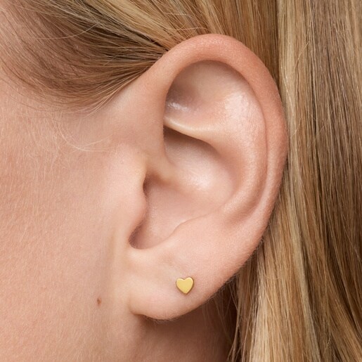 Piercing de oro 14 kt motivo corazón 8 mm TOUS Basics