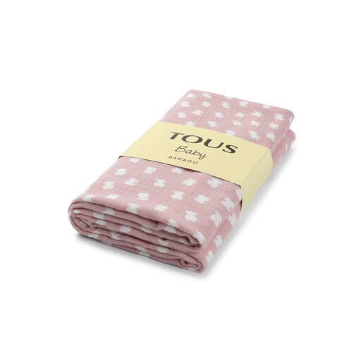 Large Muse Muslin Blanket in Pink TOUS