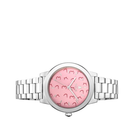 Reloj analógico Glazed de acero