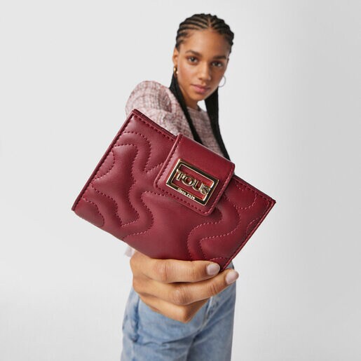 Billetera mediana Kaos Dream burdeos