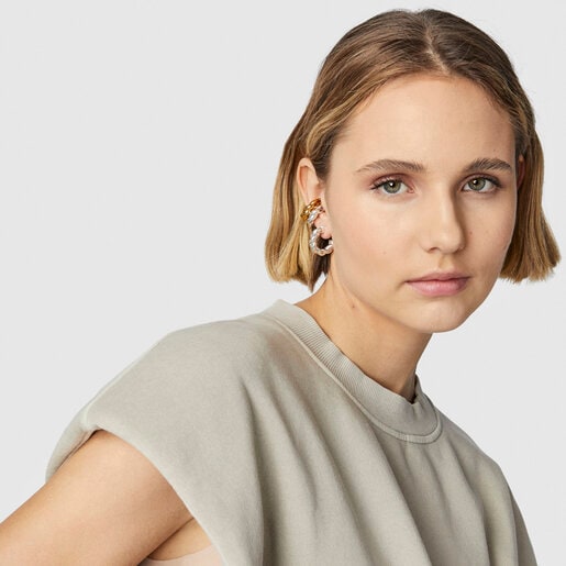 אזיק אוזן Twisted אקסטרה לארג' מכסף