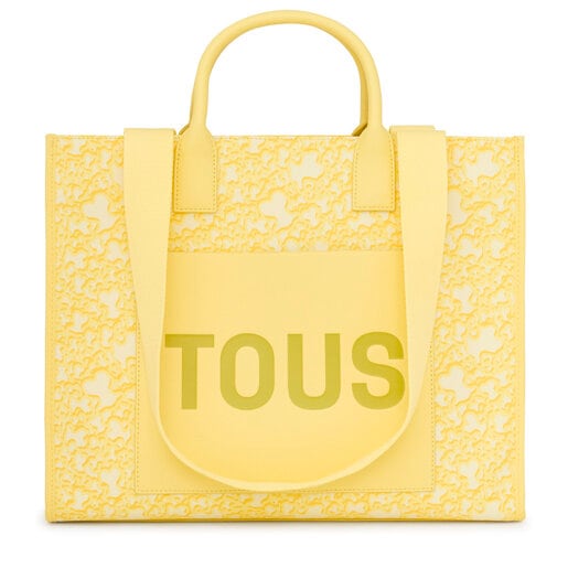 Large yellow Kaos Mini Evolution Amaya Shopping bag