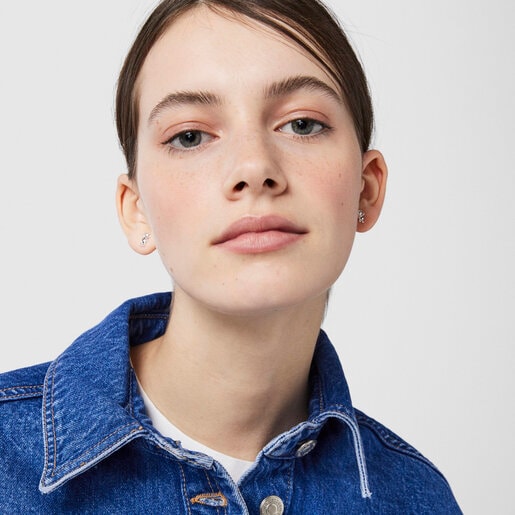 Aretes Teddy Bear de plata