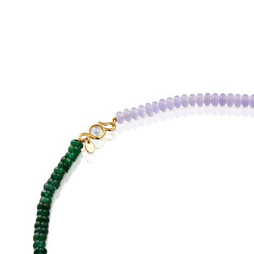 Silver vermeil Necklace with gemstones Alma Motif | TOUS