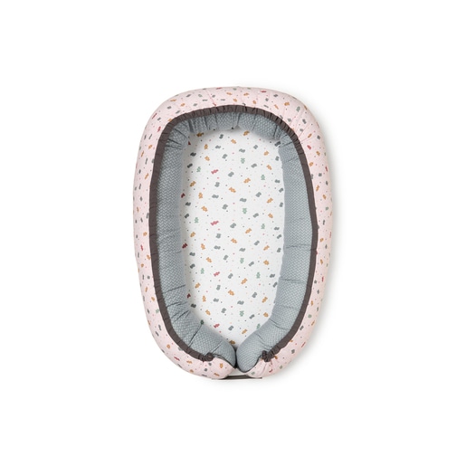 Ninho para a cama dos pais de bebé Charms cor-de-rosa