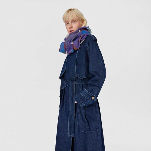 Blue jacquard TOUS Mimic Foulard