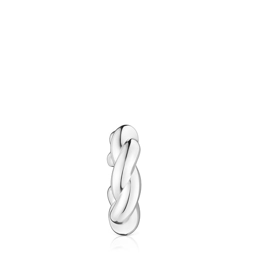 قرط Twisted من الفضة مقاس XL