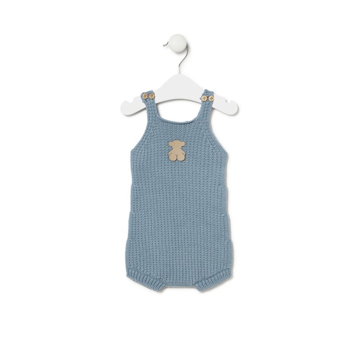 Baby romper in Tricot blue