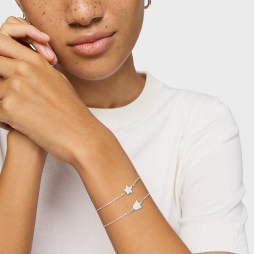 Pulsera cadena estrella de plata TOUS Motivos