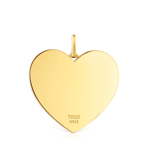 Medium 27mm 18kt gold plating over silver heart Pendant Sweet Dolls