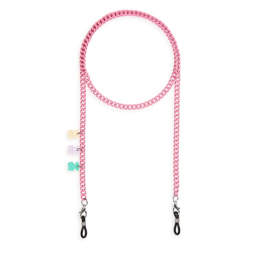 Pale pink Bears Chain Mask and glasses chain