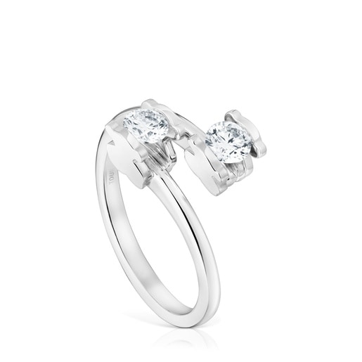Anell solitari de platí amb diamants creats al laboratori 0,50 ct Sweet Diamonds LGD
